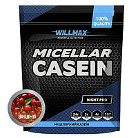 Казеиновый протеин Willmax Micellar Casein 900 гр со вкусом вишни