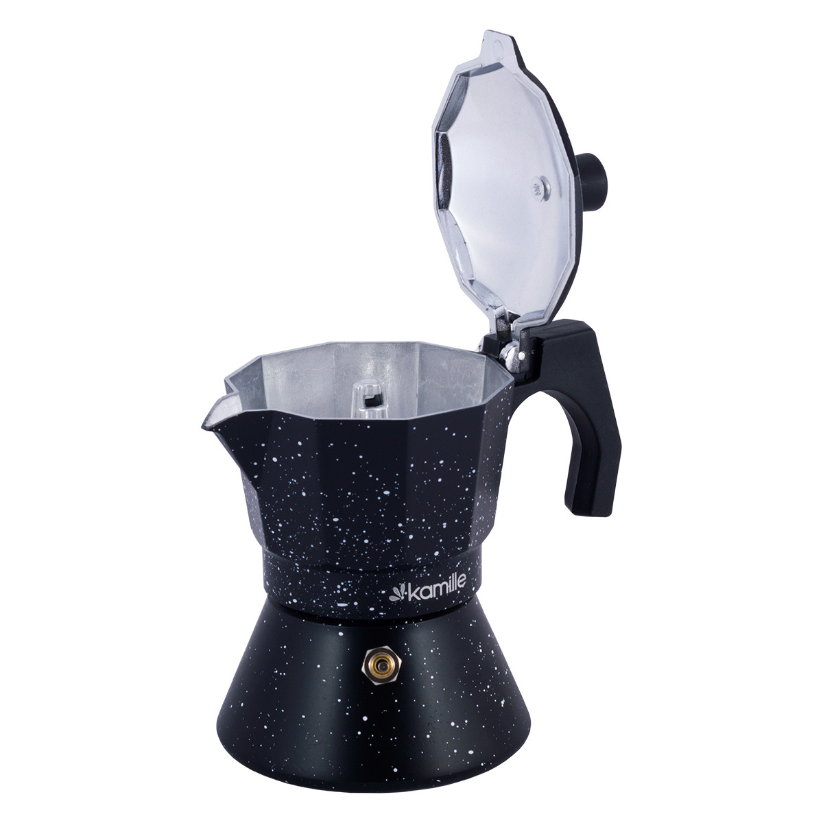 Кофеварка Гейзерная для газовой плиты на 3 чашки Kamille 150мл Гейзерная кофеварка для индукции - фото 3 - id-p1951174007