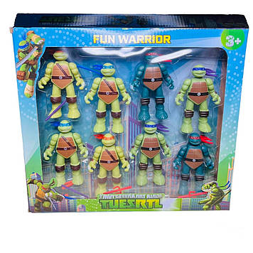 Черепашки-ніндзя 8 шт набір фігурок 8-10 см Ninja Turtles