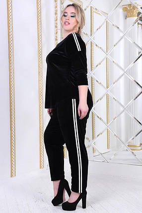 Шикарний жіночий костюм, тканина "Велюр" 52, 54 розмір 52, фото 2