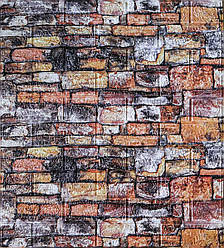 Самоклеюча декоративна 3D панель камінь-цегла 700x770x5 мм