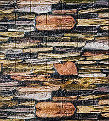 Самоклеюча декоративна 3D панель камінь 700x770x5 мм