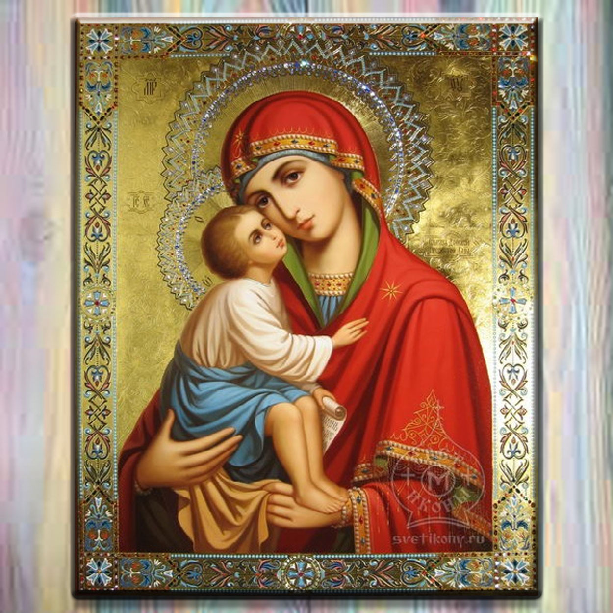 Алмазна вишивка на полотні з підрамником ТМ "My-Art", Ікона "Сонеслава" 40*50 см