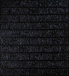 Самоклеюча декоративна 3D панель під чорну цеглу700x770x5 мм