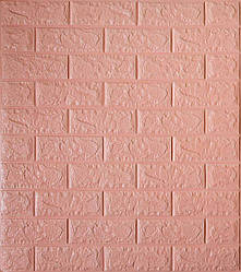 Самоклеюча декоративна панель рожева цегла 700x770x5 мм