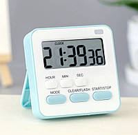 Часы-таймер электронные с двумя будильниками (голубые) арт. 04031