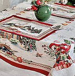 Гобеленова Новорічна скатертина 137х137 см. Limaso, фото 5