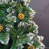 Ялинка штучна різдвяна шишка + калина срібна 2.0 м, фото 2