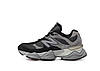 Чоловічі та жіночі зимові кросівки New Balance 9060 Winter Grey Black (Сірі) Нью Баланс 9060 натуральна замша з хутром унісекс, фото 5