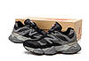 Чоловічі та жіночі зимові кросівки New Balance 9060 Winter Grey Black (Сірі) Нью Баланс 9060 натуральна замша з хутром унісекс, фото 4