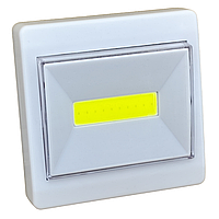 Світильник у формі білий квадрат, HY-801 COB (WD404), 3xAAA, пластик