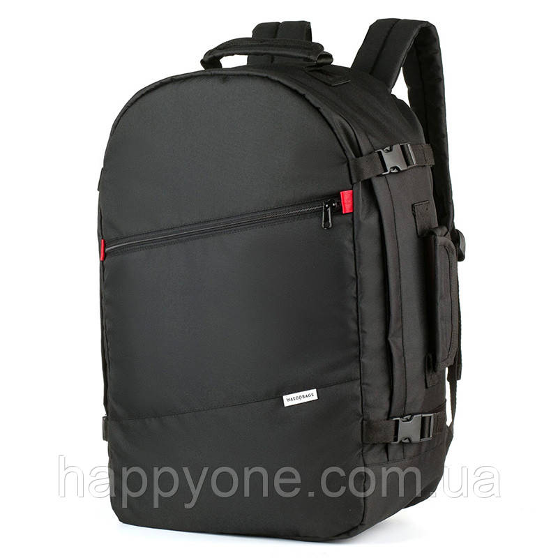 Рюкзак для ручної поклажі в літак Wascobags 55х35х20 U-Light L Black (чорний)