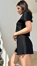 Одяг для дому шорти та футболка XS-S Чорний, фото 3