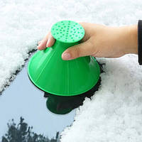 Конусный скребок для очистки лобового стекла автомобиля / Скребок для снега и льда,цвет зеленый