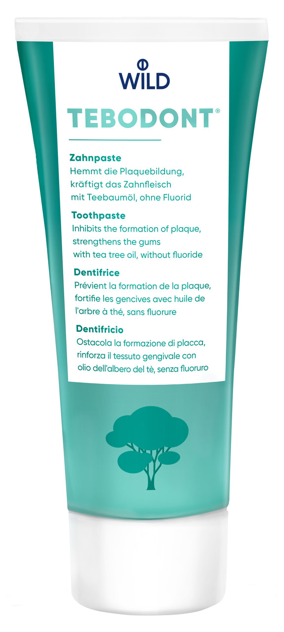 Зубна паста TEBODONT з олією чайного дерева, без фториду, 75 мл