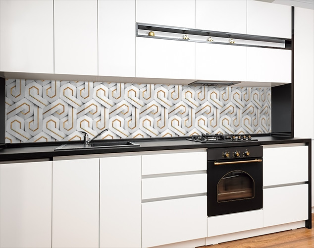 Кухонная панель жесткая ПЭТ с 3д текстурой для стен, с двухсторонним скотчем 62 х 205 см, 1,2 мм - фото 8 - id-p1951202928