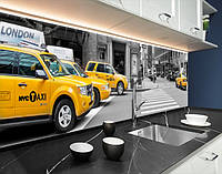 Наклейка на кухонний фартух 60 х 200 см, з фотодруком та захисною ламінацією таксі Нью Йорка (БП-s_ar409)
