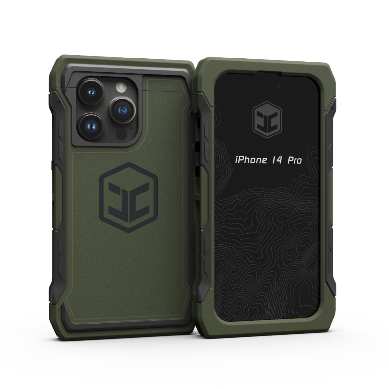 Чохол протиударний Juggernaut iPhone 14 Pro ADVNTR Phone Case, Розмір: Medium, Колір: Olive Drab, JG.ADVNTR.IP14PRO-OD, фото 1
