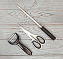 Стильний набір кухонних ножів BENSON BN-401 9 предметів кухонні ножі на крутній підставці, фото 5