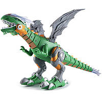 Робот Динозавр Игрушка Интерактивная Ходит, Двигает Крыльями и Хвостом, Пускает Пар на Батарейках