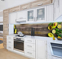 Панель на кухонный фартук жесткая авокадо на столе, на двухстороннем скотче 68 х 305 см, 2 мм