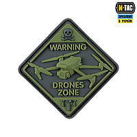 M-TAC НАШИВКА DRONES ZONE PVC OLIVE