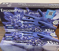 Нитриловые перчатки Ampri Epiderm Protect XS (5-6), черника, 100 шт