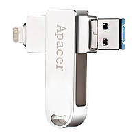 Флеш-накопитель Apacer AH790 128GB (USB 3.1/Lightning) Silver