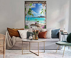 Постер декоративний, Вид на море, для візуального розширення простору приміщення 167 х 118 см з ламінацією