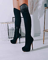 Женские ботфотрти на высоком каблуке шпильке ЗНИЖКА НА ОСТАННІ 39 розміри