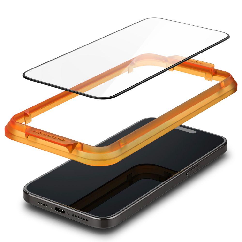 Захисне скло Spigen для iPhone 15 Pro - ALIGNmaster (1 шт), Black (AGL06895)