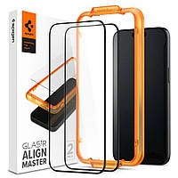 Захисне скло Spigen для iPhone 15 Pro - ALIGNmaster (2 шт), Black (AGL06895)