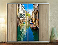 Наклейка на шкаф-купе 220 х 60 см на 2 двери солнечная Венеция (БП-а_vn00109)