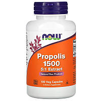 Прополіс, Propolis 1500 Now Foods, натуральний продукт бджільництва 100 капсул