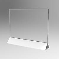 Менюхолдер EKOSTAR А5 (150х210мм) горизонтальний із білою підставкою.