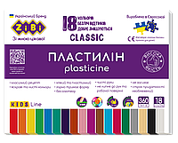 Пластилин ZiBi Classic 18цв. 360гр. ZB.6235