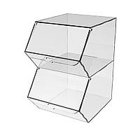 Диспенсер EKOSTAR вертикальний для мармеладов, снеків, горіхів 2 комірки