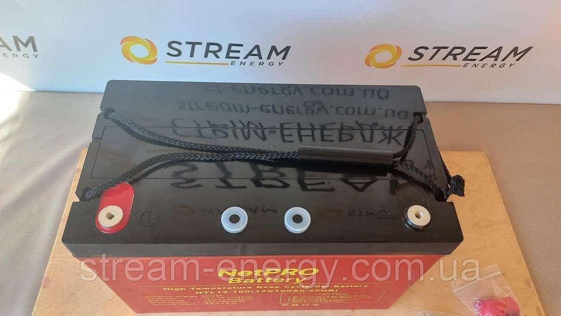 Акумулятор carbon GEL 100Ah NetPRO HLC 12-100 - для інвертора, ДБЖ, для котла, будинку, квартири, холодильника