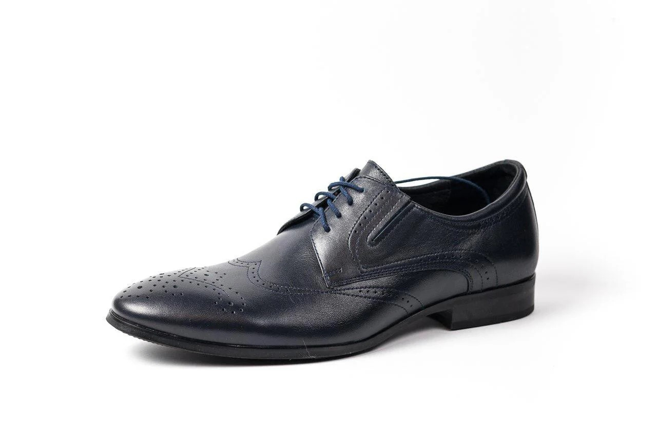 Туфлі дербі, сині., фото 1