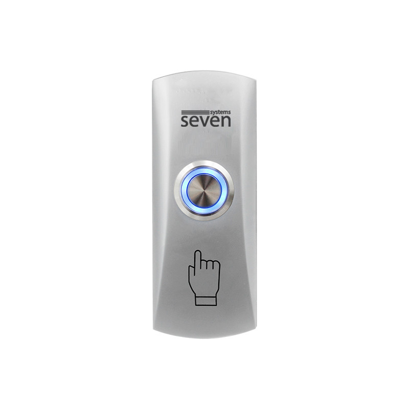 Кнопка виходу металева накладна з підсвічуванням SEVEN K-782