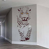 Трафарет для покраски, Леопард, одноразовый из самоклеящейся пленки 250 х 115 см
