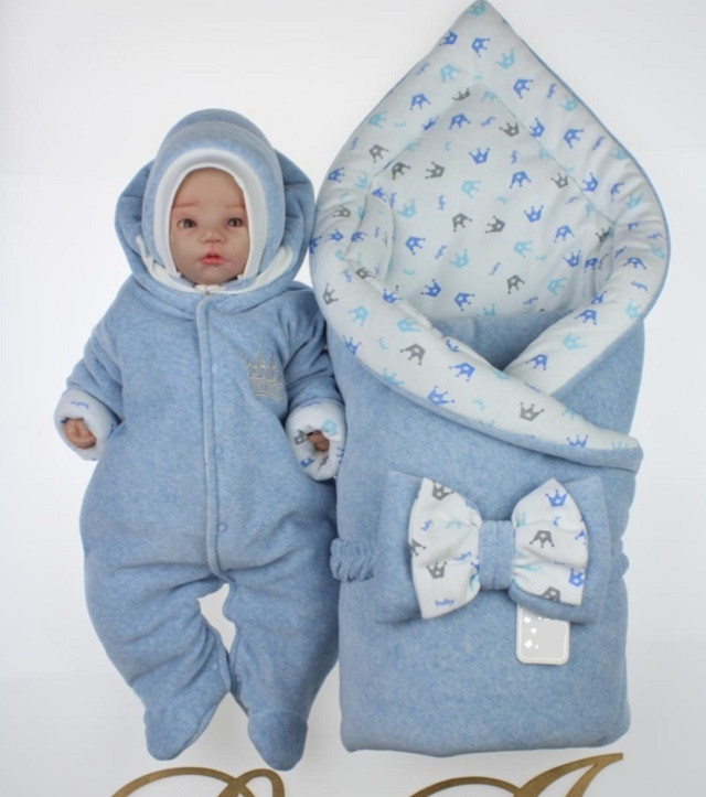 Демісезонний набір Prince для новонароджених на виписку, блакитний, фото 1