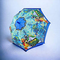 Детский зонт для мальчика полуавтомат с ярким принтом Лего Ниндзяго, зонтик для ребенка