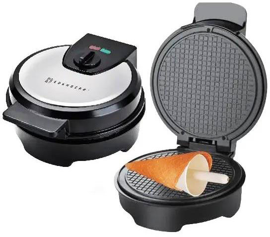 Вафельниця для тонких вафель Edenberg EB-64409 1500 Вт для ріжків трубочок з антипригарним покриттям Чорний, фото 1