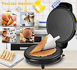 Вафельниця для тонких вафель Edenberg EB-64409 1500 Вт для ріжків трубочок з антипригарним покриттям Чорний, фото 4