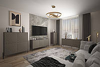 Модульная мебель стенка в гостиную современная модульная гостиная комплект мебели Амарант фасады МДФ