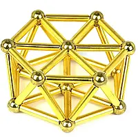 Нео куб стержни Золотой Магнитный конструктор головоломка