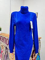 Стильна жіноча туніка- светр з тканини "Альпака" Електрик