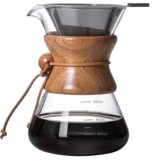 Кемекс для кофе (Chemex 600 мл.) с металлическим многоразовым фильтром ...