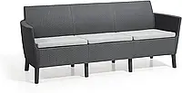 Диван тримісний для саду та тераси Keter Salemo 3 seater sofa 244100 графіт